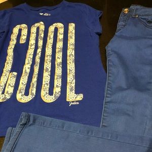 Justice Outfit royal blue size 10